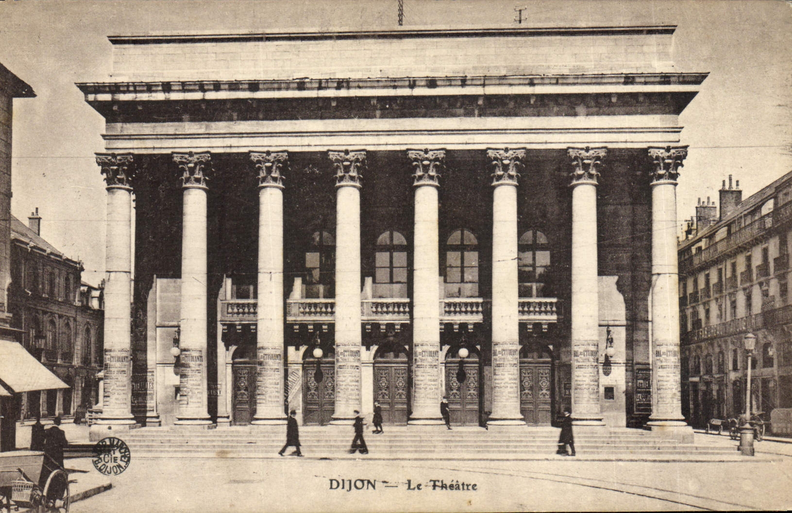 VINTAGE POSTCARD Dijon Theater