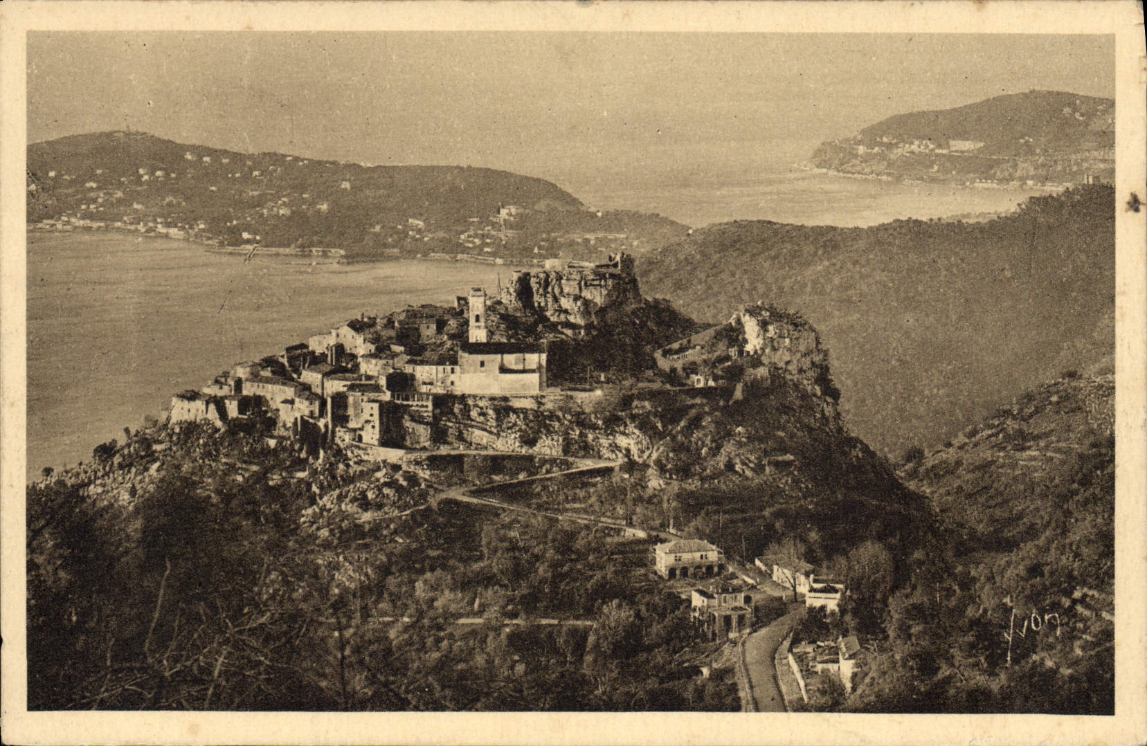 CPA Cote D Azur Eze Vue generale