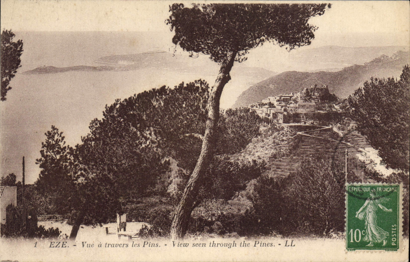 CPA Eze Vue A Travers Les Pins