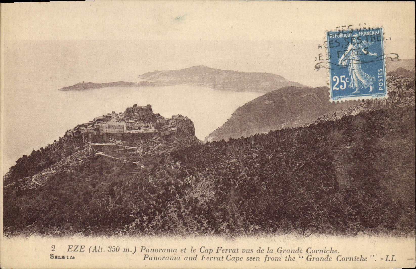 CPA Eze Panorama Et Le Cap Ferrat Vus De La Grande Corniche