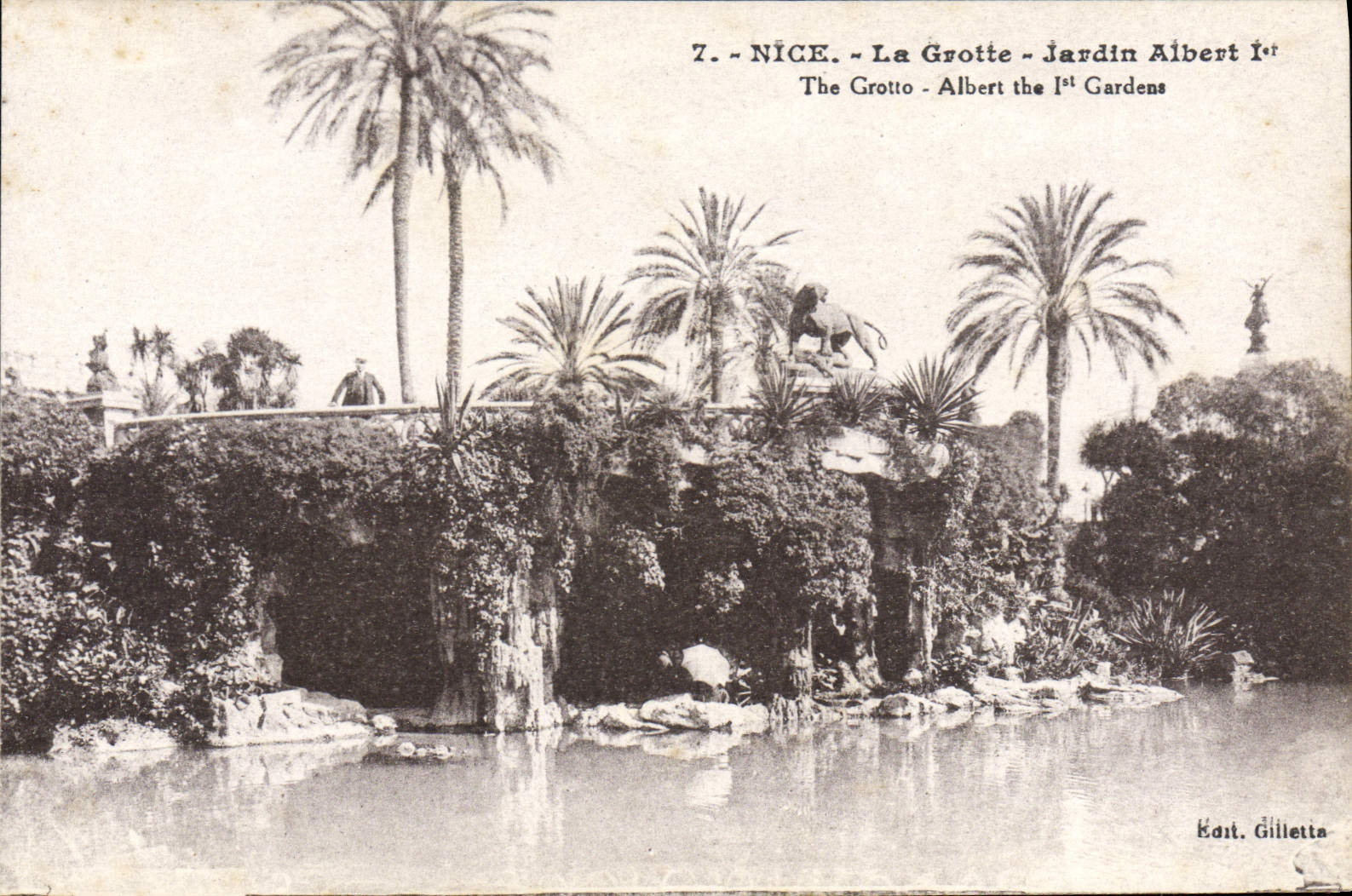 CPA Nice La Grotte Jardin Albert 1er