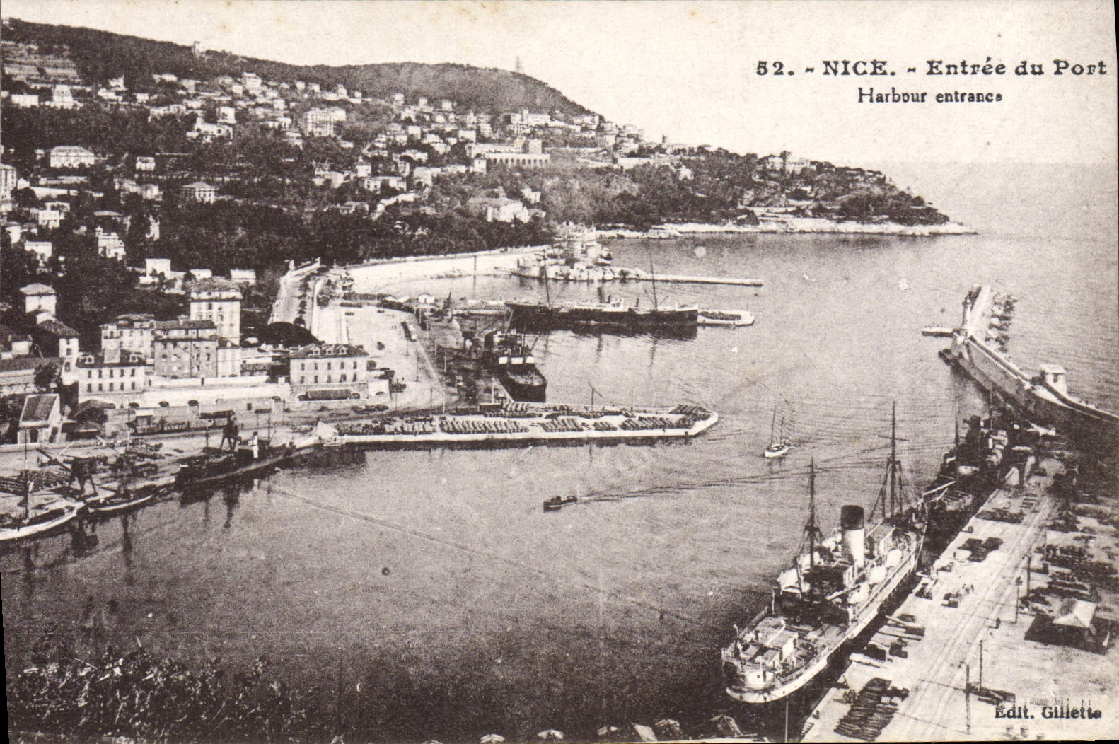 Niza entrada POSTAL de la VENDIMIA del puerto