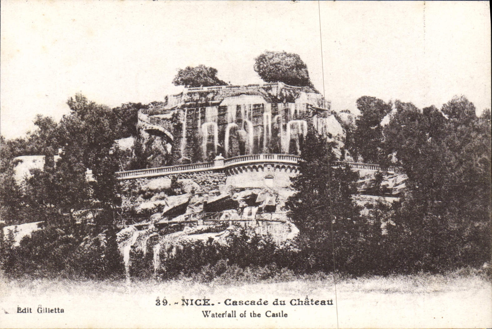 CPA Nice Cascade Du Chateau