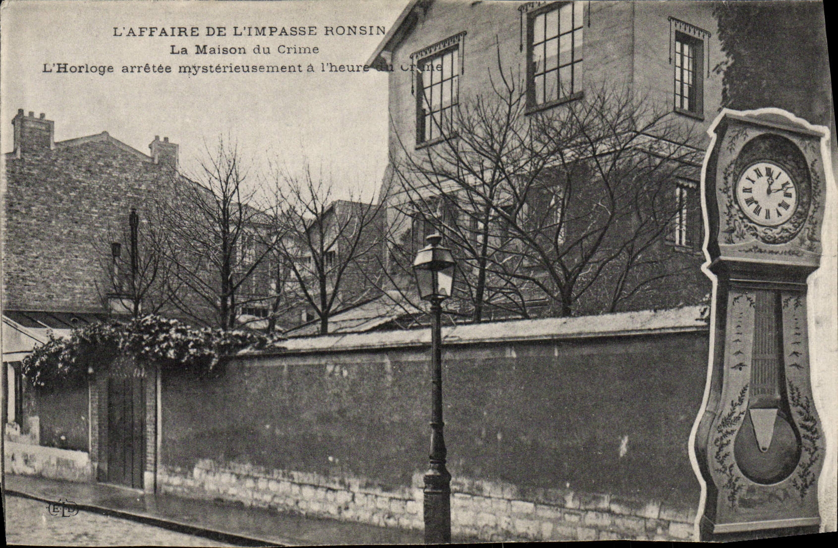 VINTAGE POSTCARD Justice the business of the Honsin dead end the house of the crime the hrologe arretee mysteriously
