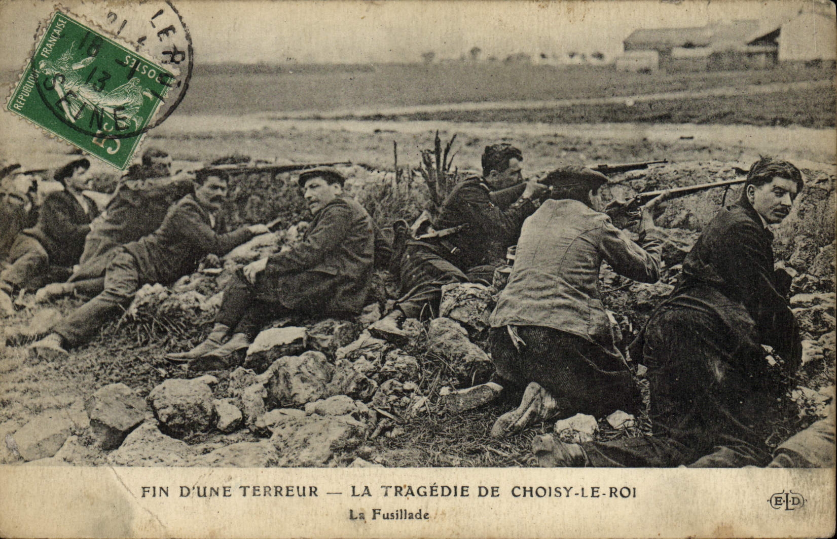 VINTAGE POSTCARD Justice End of a terror the tragedy of Choisy the King the shooting