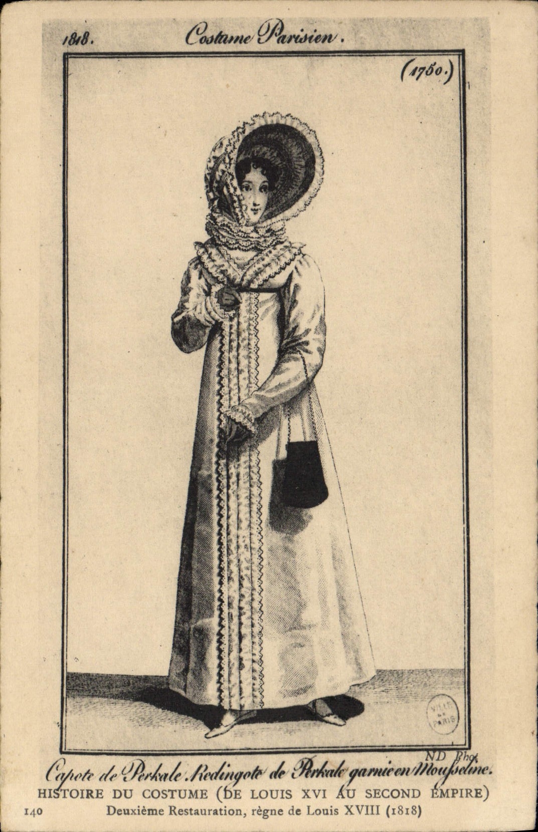CPA Mode Histoire du costume de Louis XVI au Second Empire Deuxieme Restauration