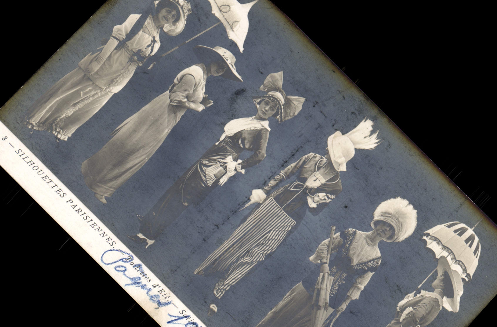 VINTAGE POSTCARD Mode Parisian Silhouettes Paris Summer outfits