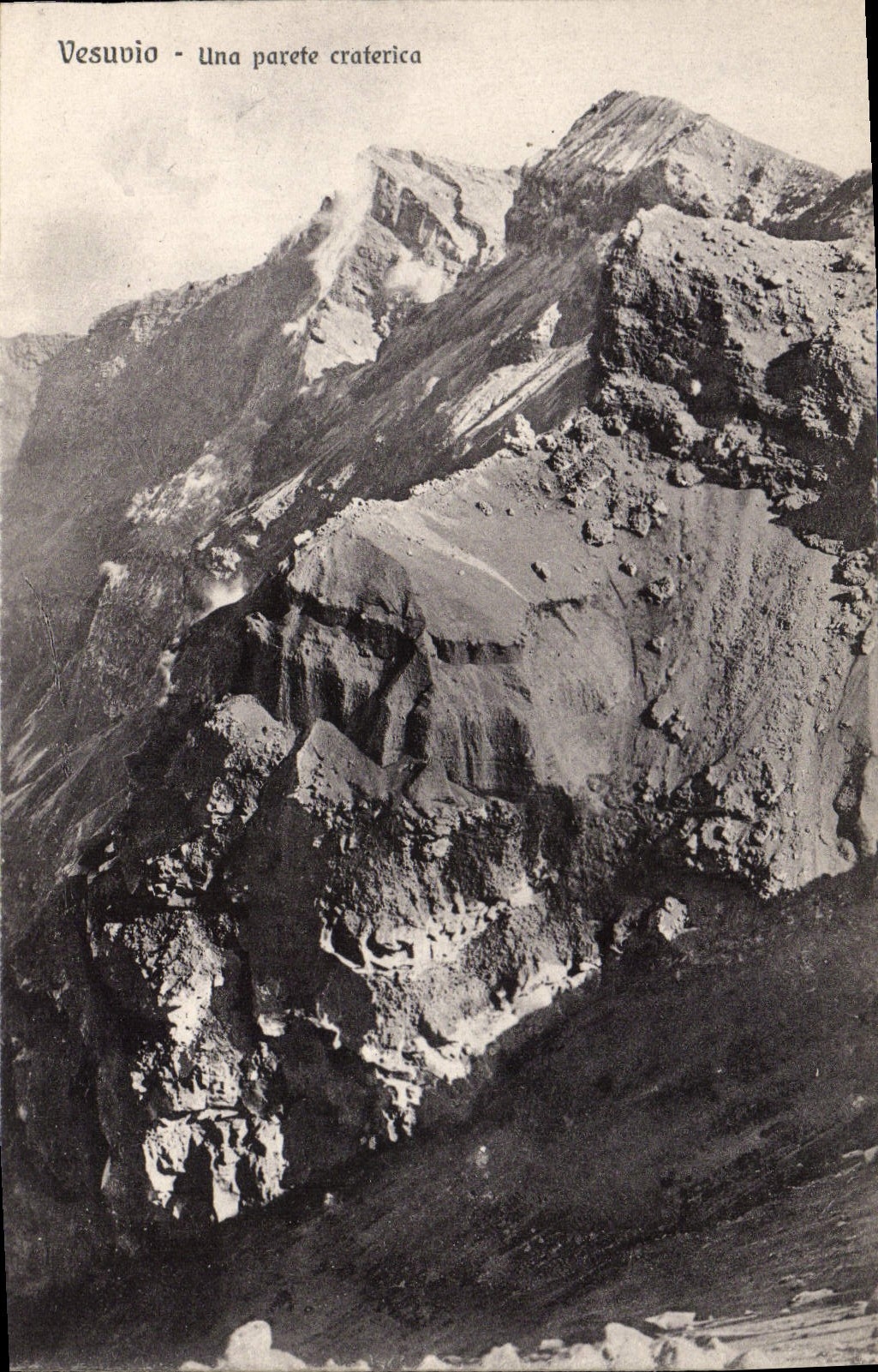 CPA Volcan Vesuvio Une parete craterica