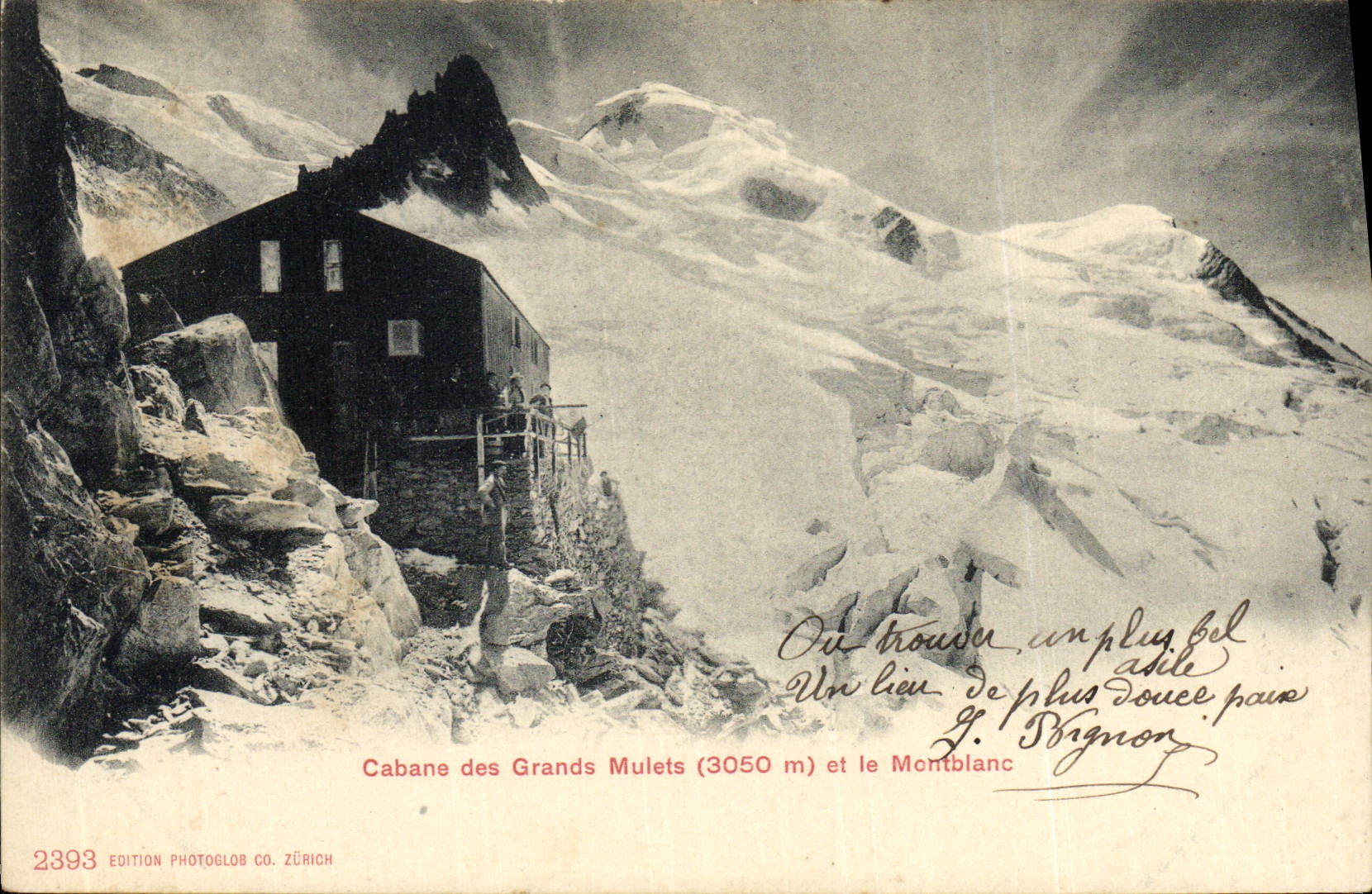 CPA Alpinisme Cabane des Grands Mulets et le Montblanc