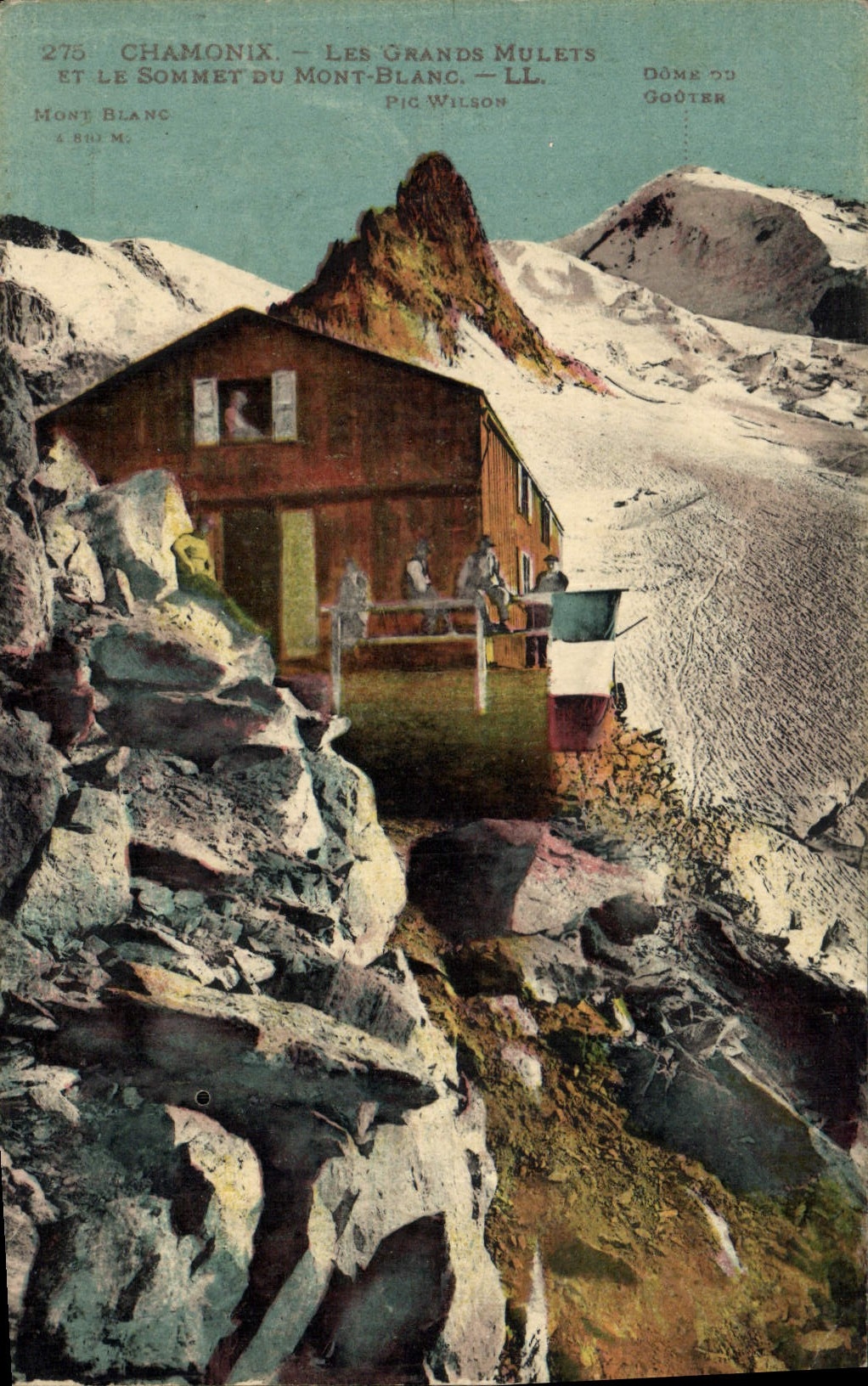 CPA Alpinisme Chamonix Les grands mulets et le sommet du Mont Blanc