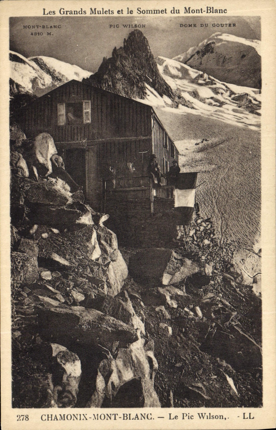 CPA Alpinisme Les Grands Mulets et le sommet du Mont Blanc Le pic Wilson Chamonix Mont Blanc