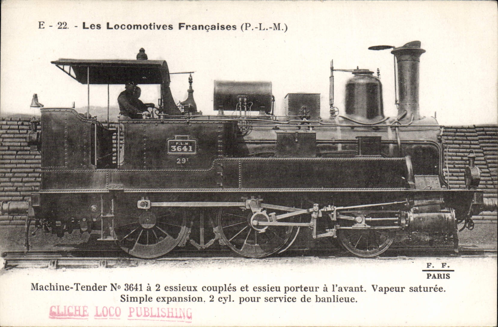 VINTAGE POSTCARD Train Engine Machine Tender 3641