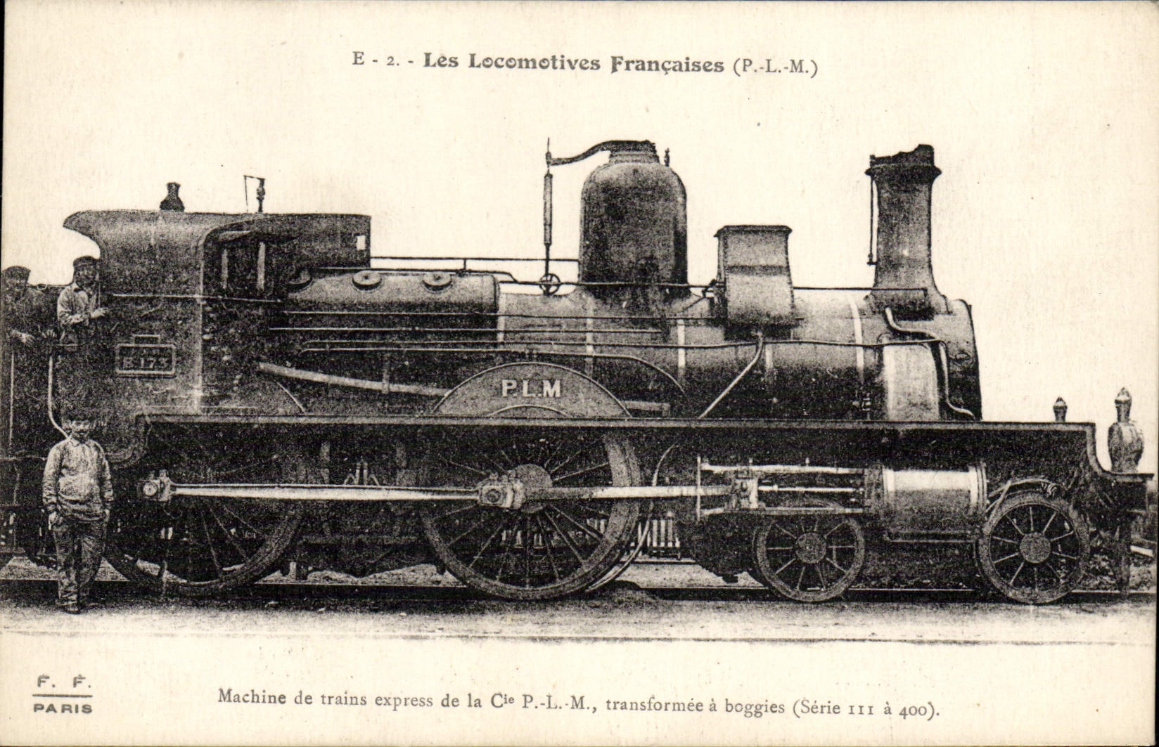 VINTAGE POSTCARD Train Engine Machine of express trains of Co PLM