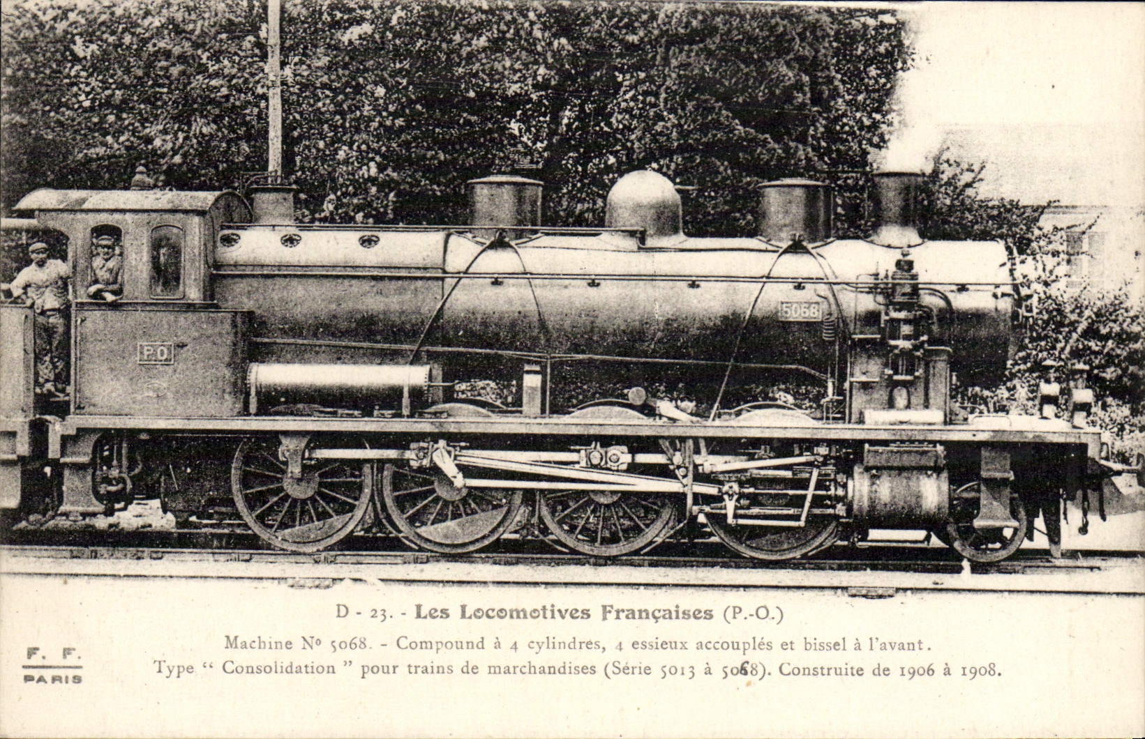 CPA Train Locomotive Machine 5068 Type Consolidation