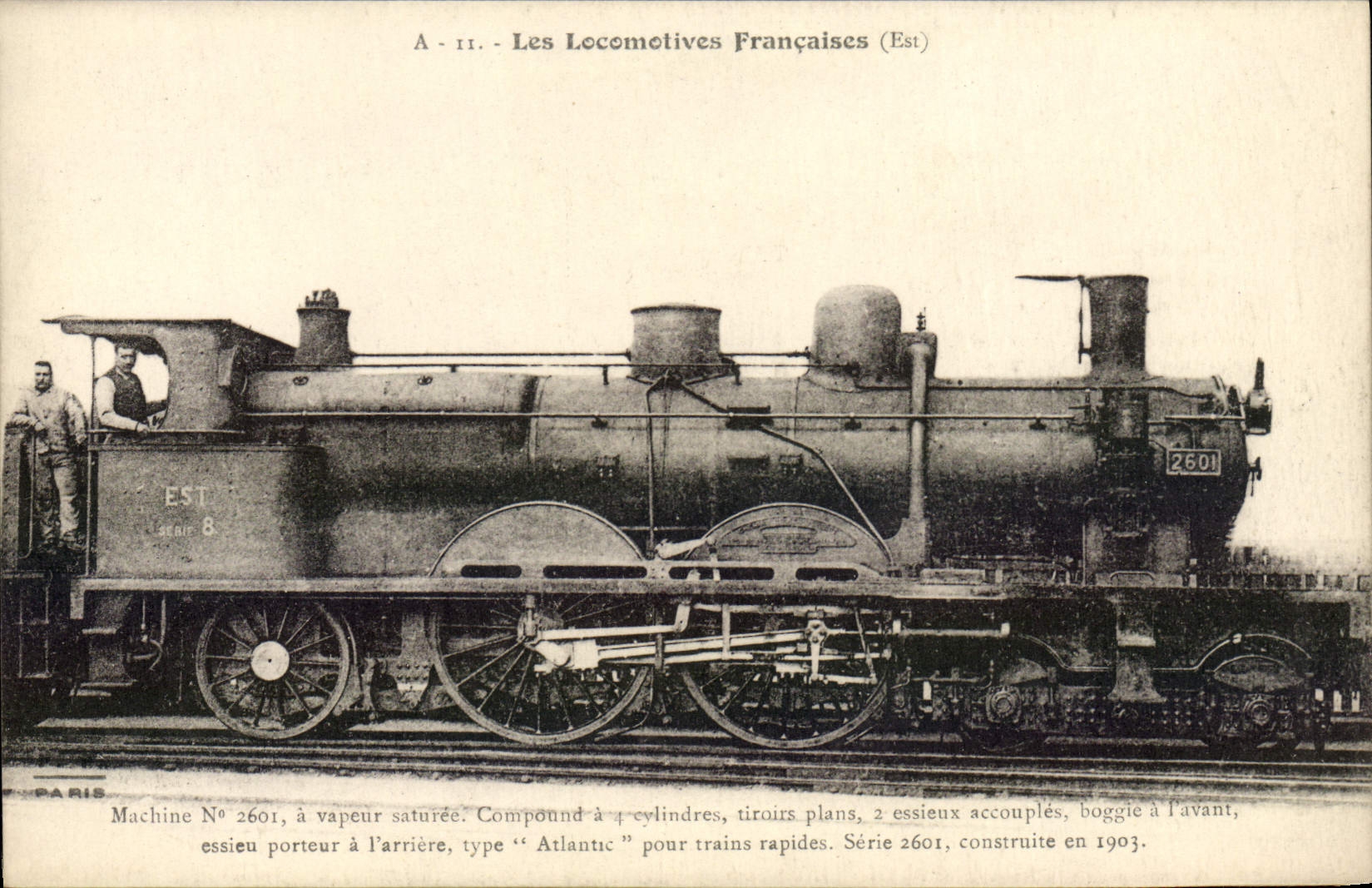 CPA Train Locomotive Machine 2601