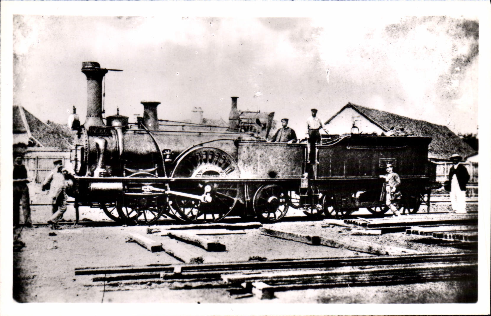 MODERN CARD Train Engine 160 Huningue Serie 158 has 173 of the Company of the Coal East