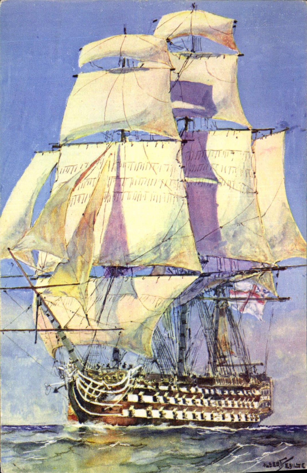 CPM Bateau Voilier Grand voilier 1840 Sebille