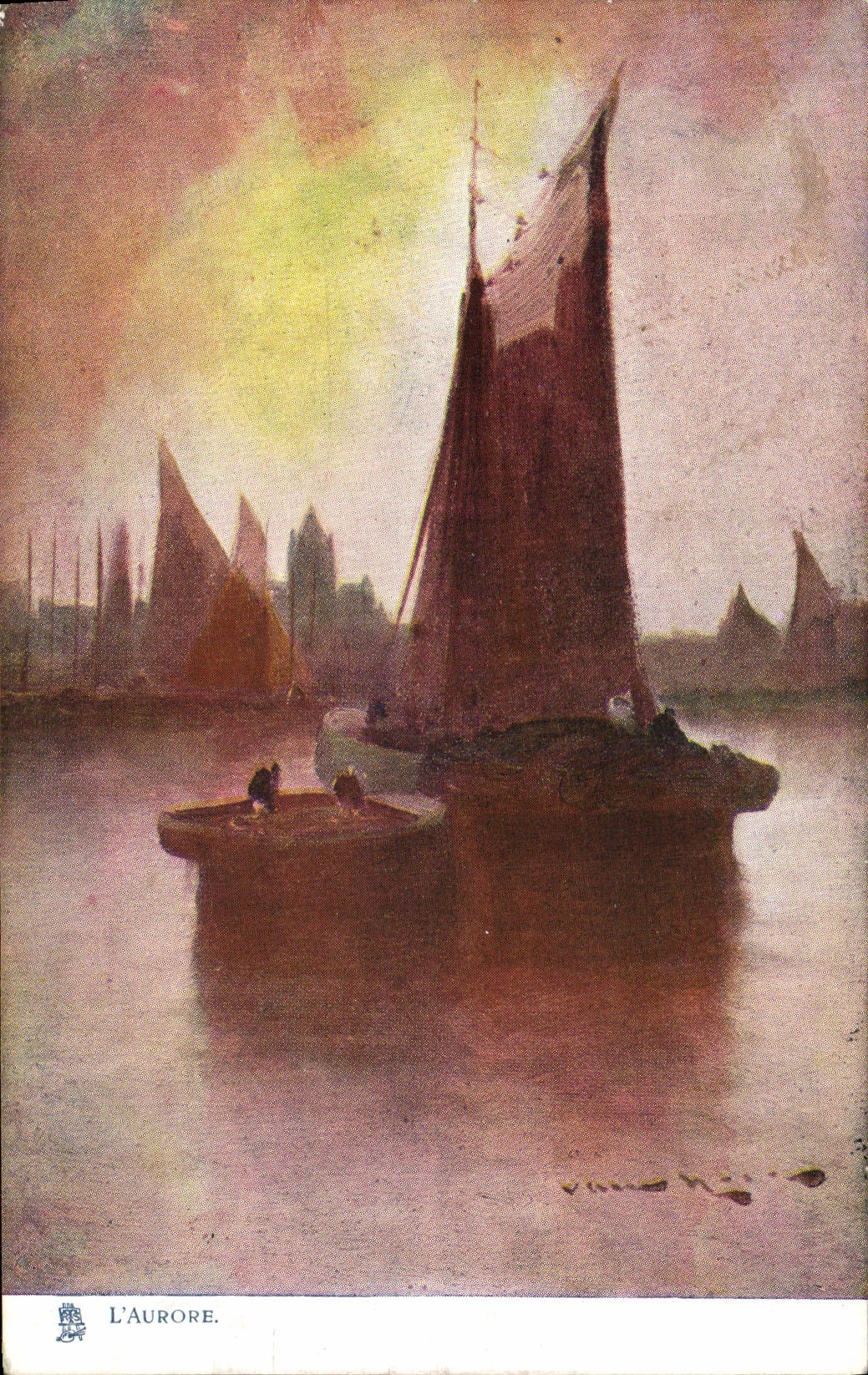 CPA Bateau Voilier L'aurore