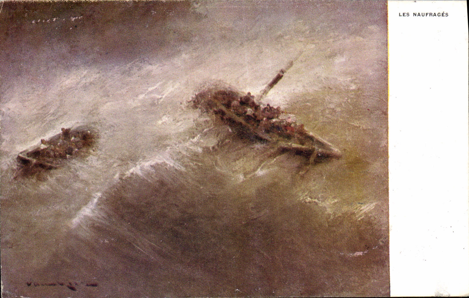 VINTAGE POSTCARD Boat shipwrecks