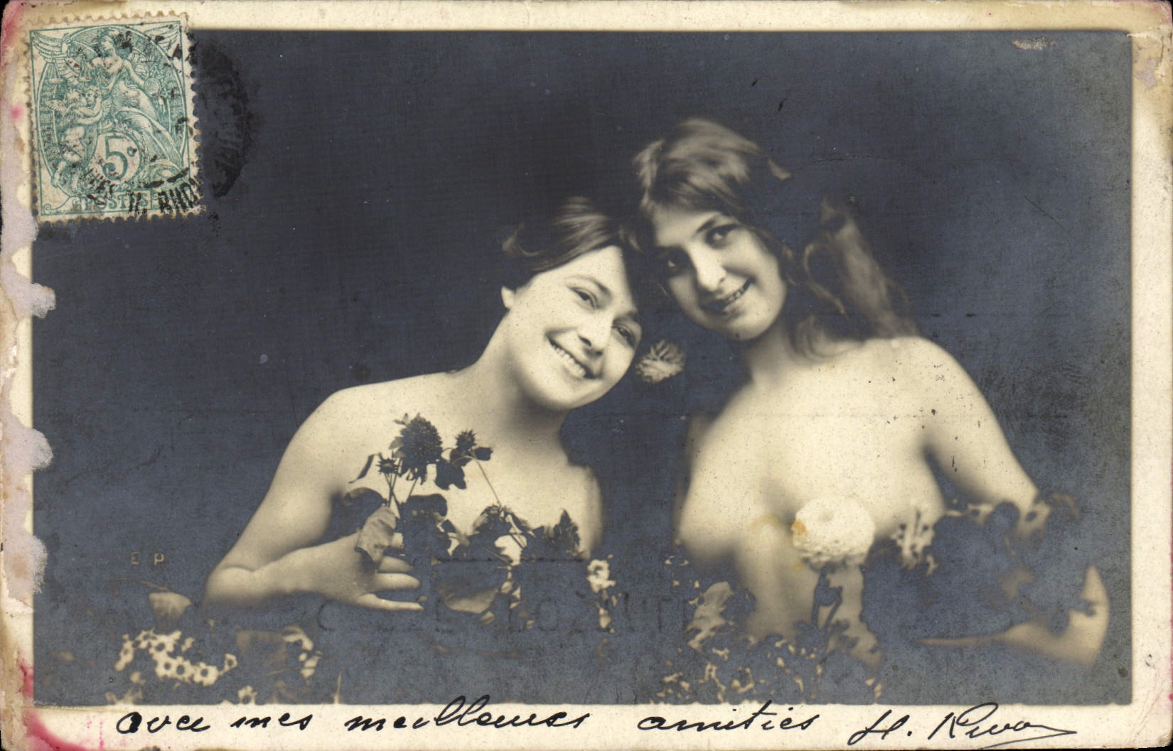 CPA Femme nu erotique 