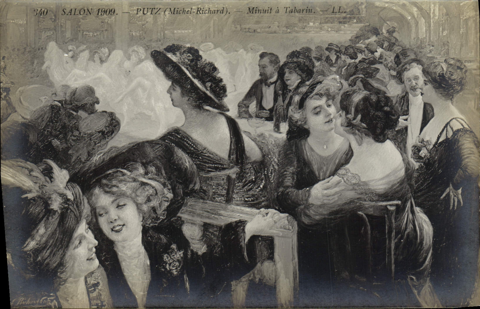 VINTAGE POSTCARD Salon 1909 Putz Michel Richard Minuit has Tabarin