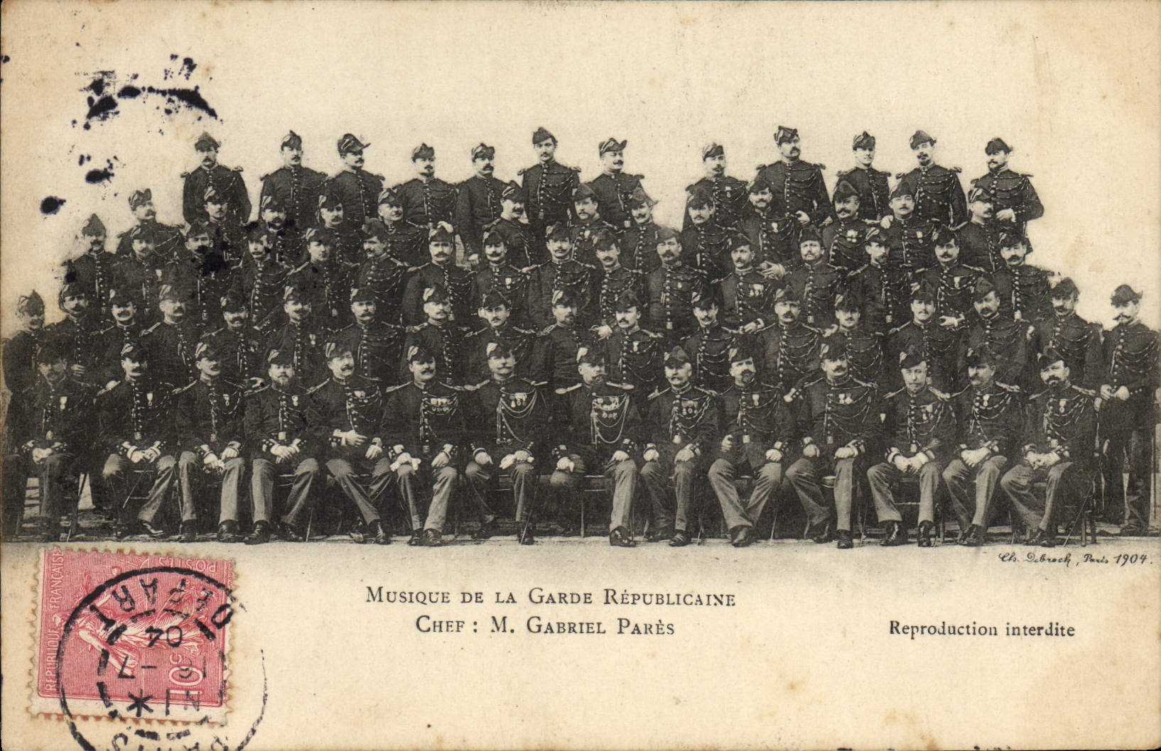 CPA Militaria Garde Republicaine Musique Gabriel Pares 