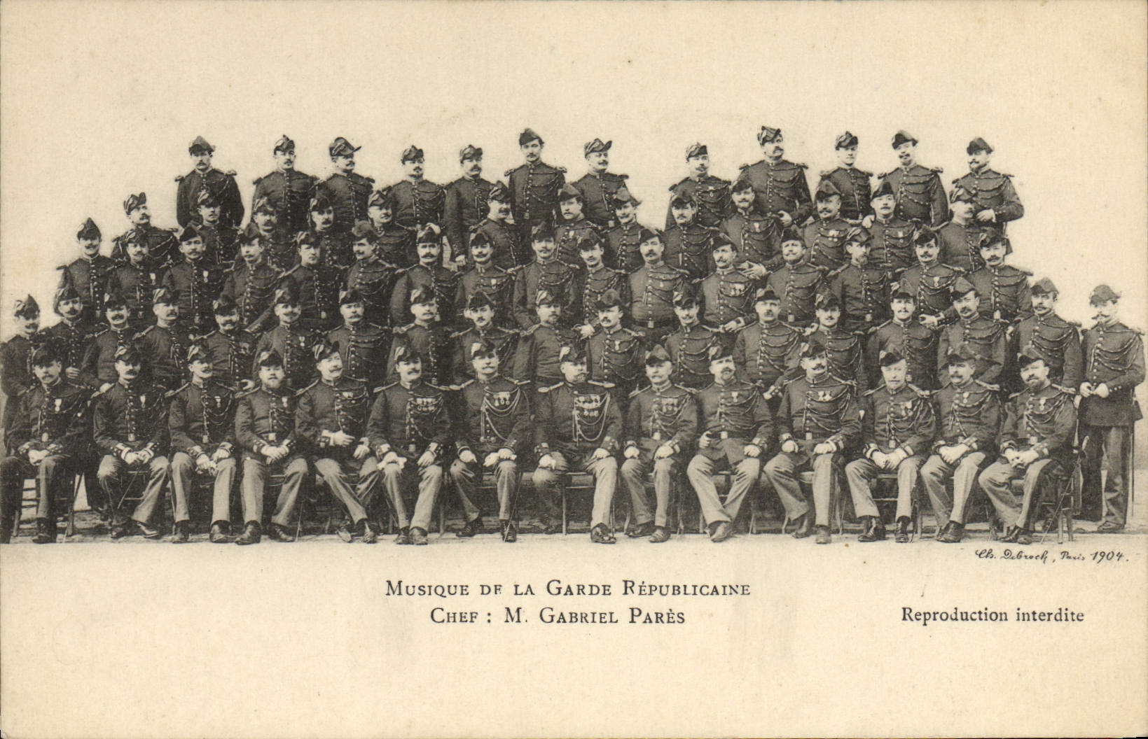 CPA Militaria Garde Republicaine Musique Gabriel Pares 