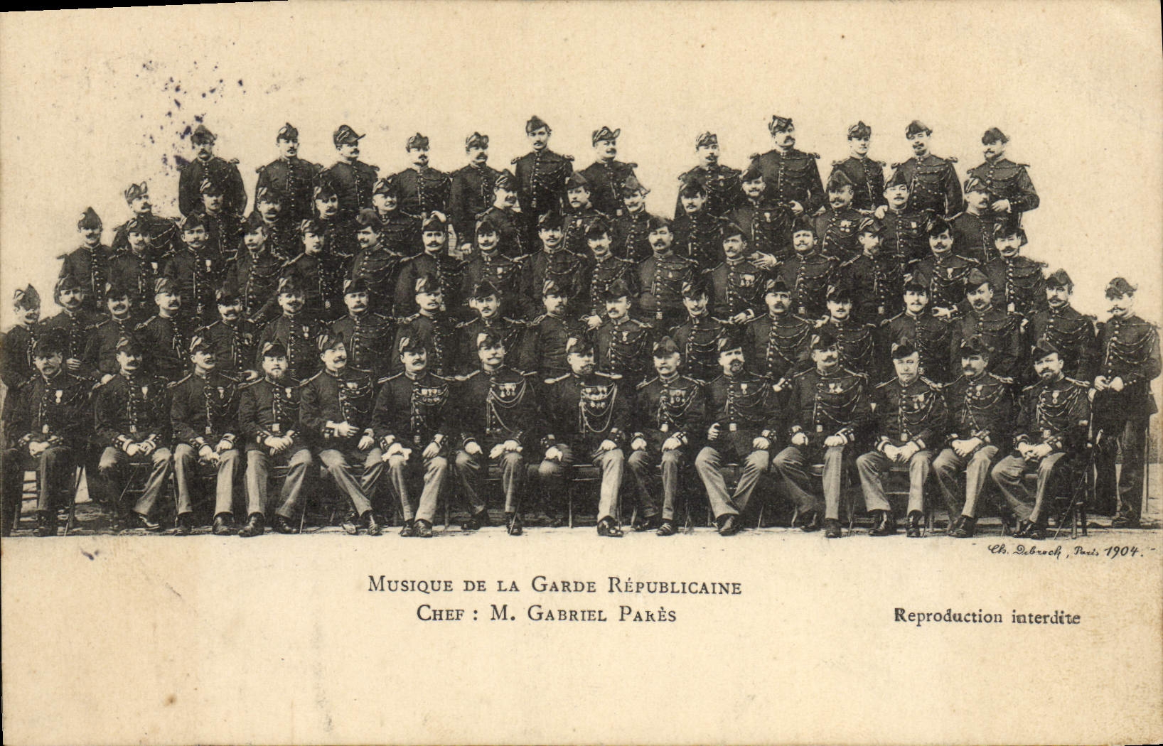 CPA Militaria Garde Republicaine Gabriel Pares Musique 