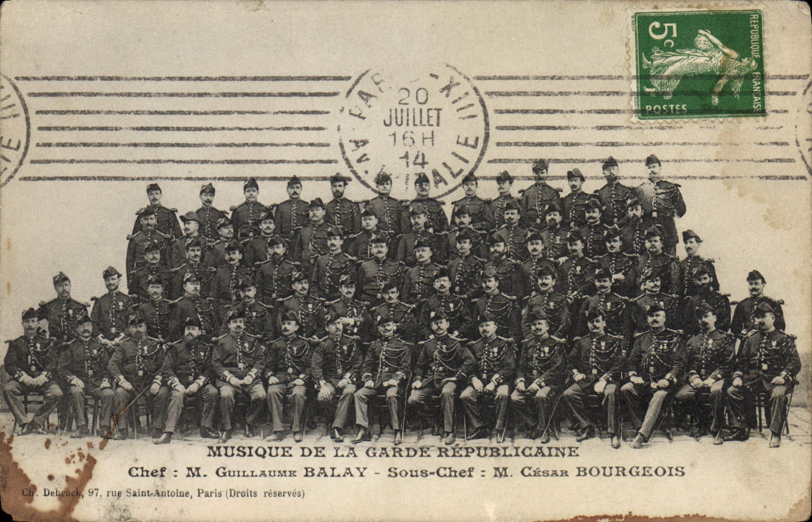 CPA Militaria Garde Republicaine Musique Gabriel Pares