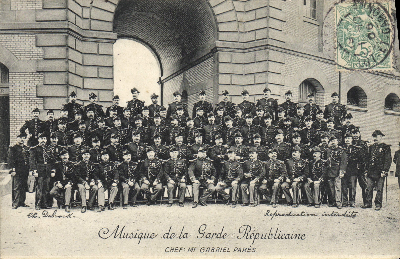 CPA Militaria Garde Republicaine Gabriel Pares Musique 