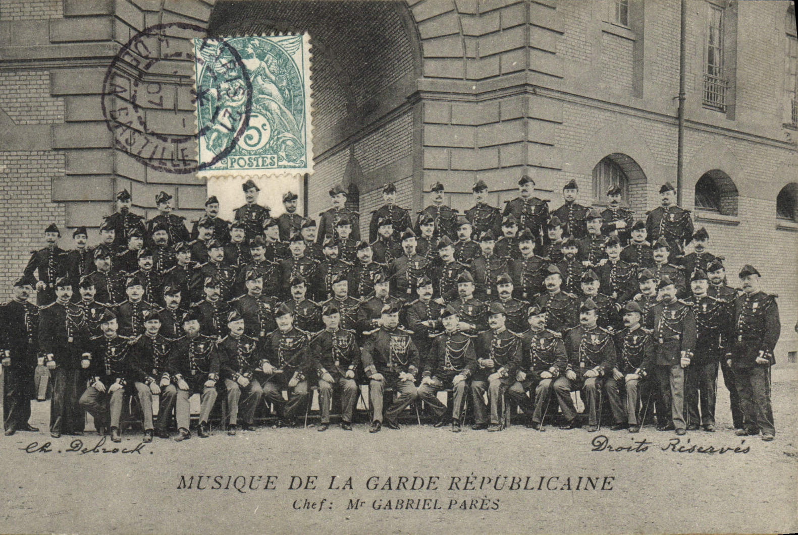 CPA Militaria Garde Republicaine Gabriel Pares Musique 