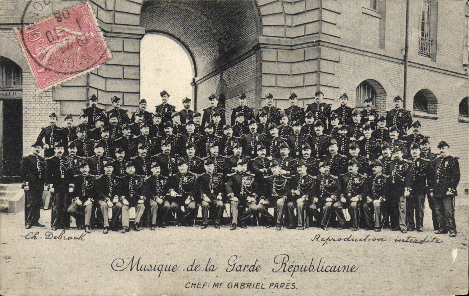 CPA Militaria Garde Republicaine Gabriel Pares Musique 