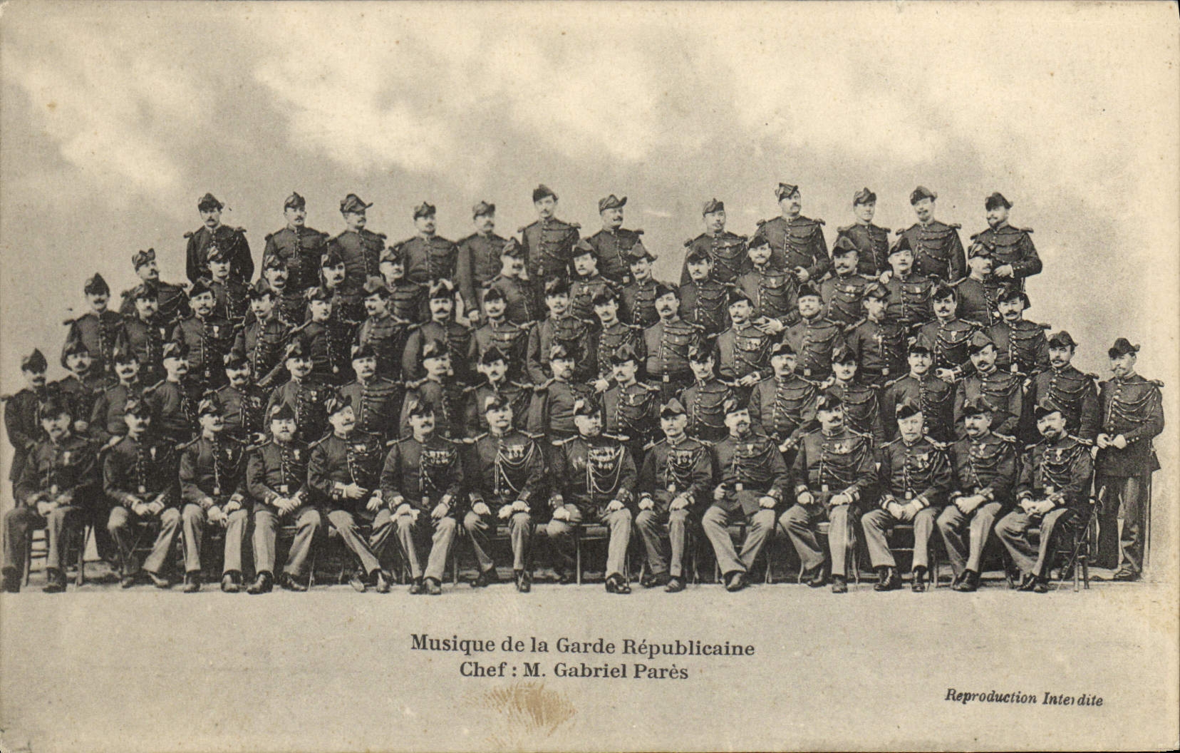 CPA Militaria Garde Republicaine Musique Gabriel Pares 