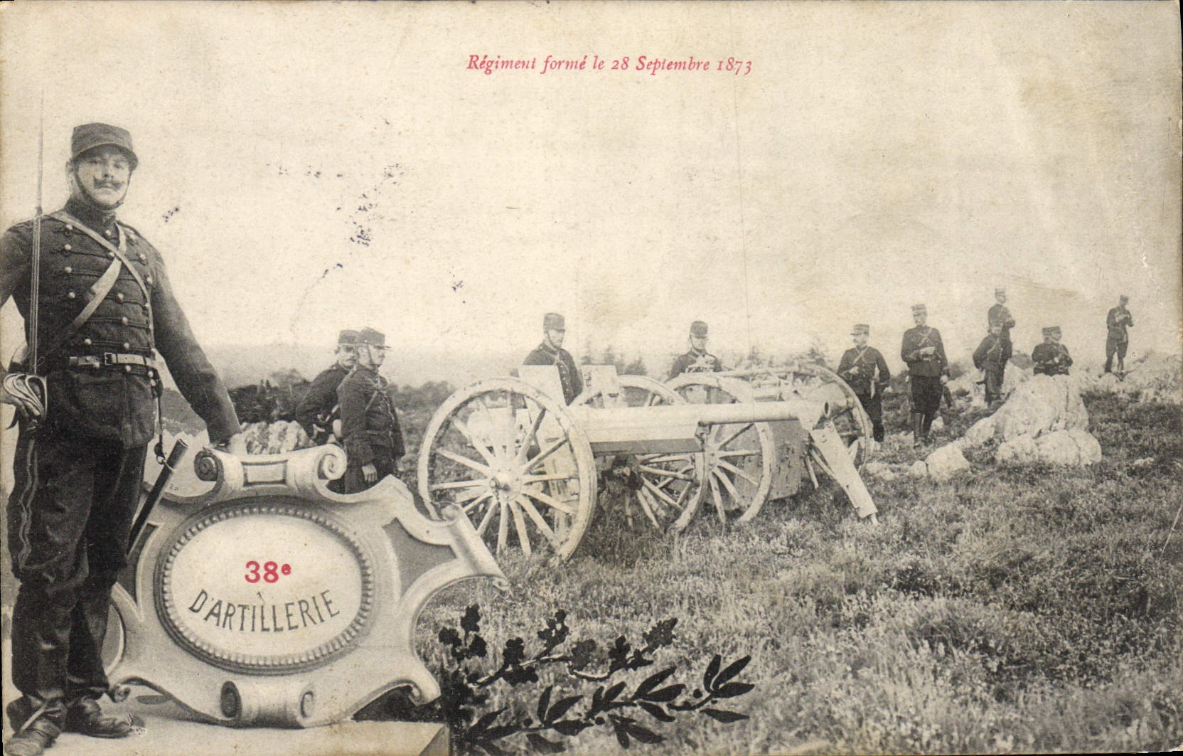 CPA Militaria 38eme d'artillerie Canon