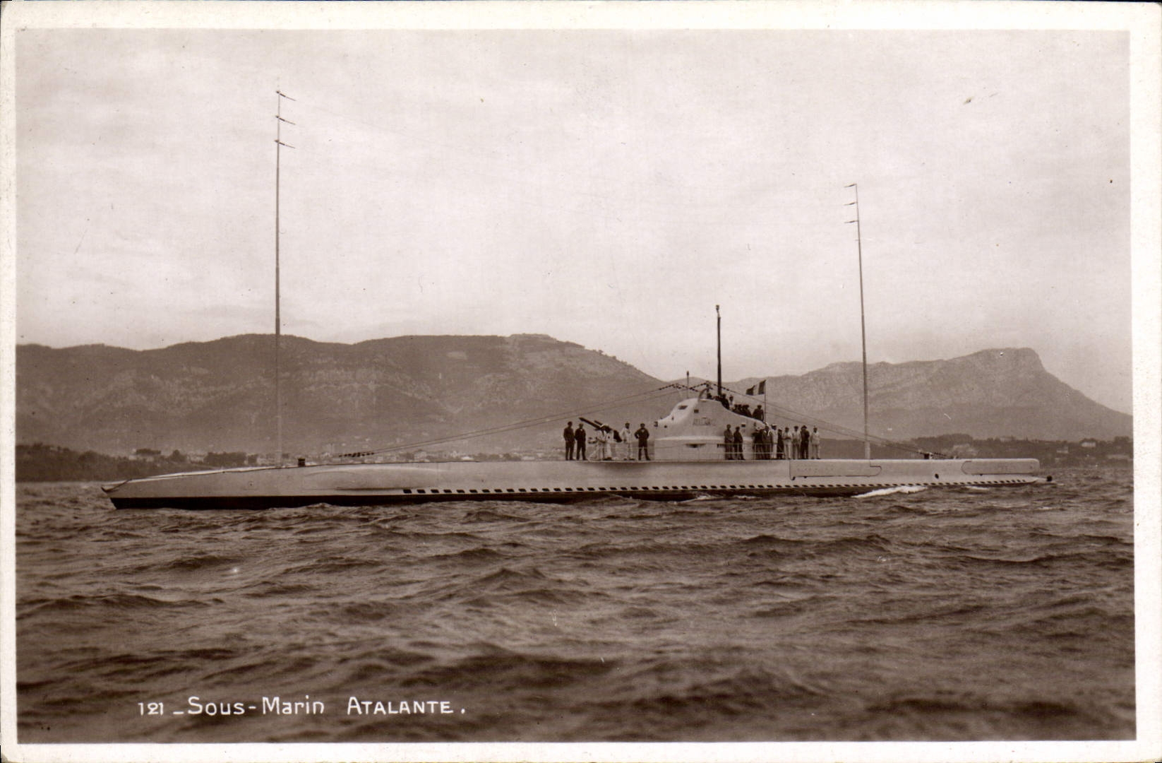VINTAGE POSTCARD Underwater Warship Telamon