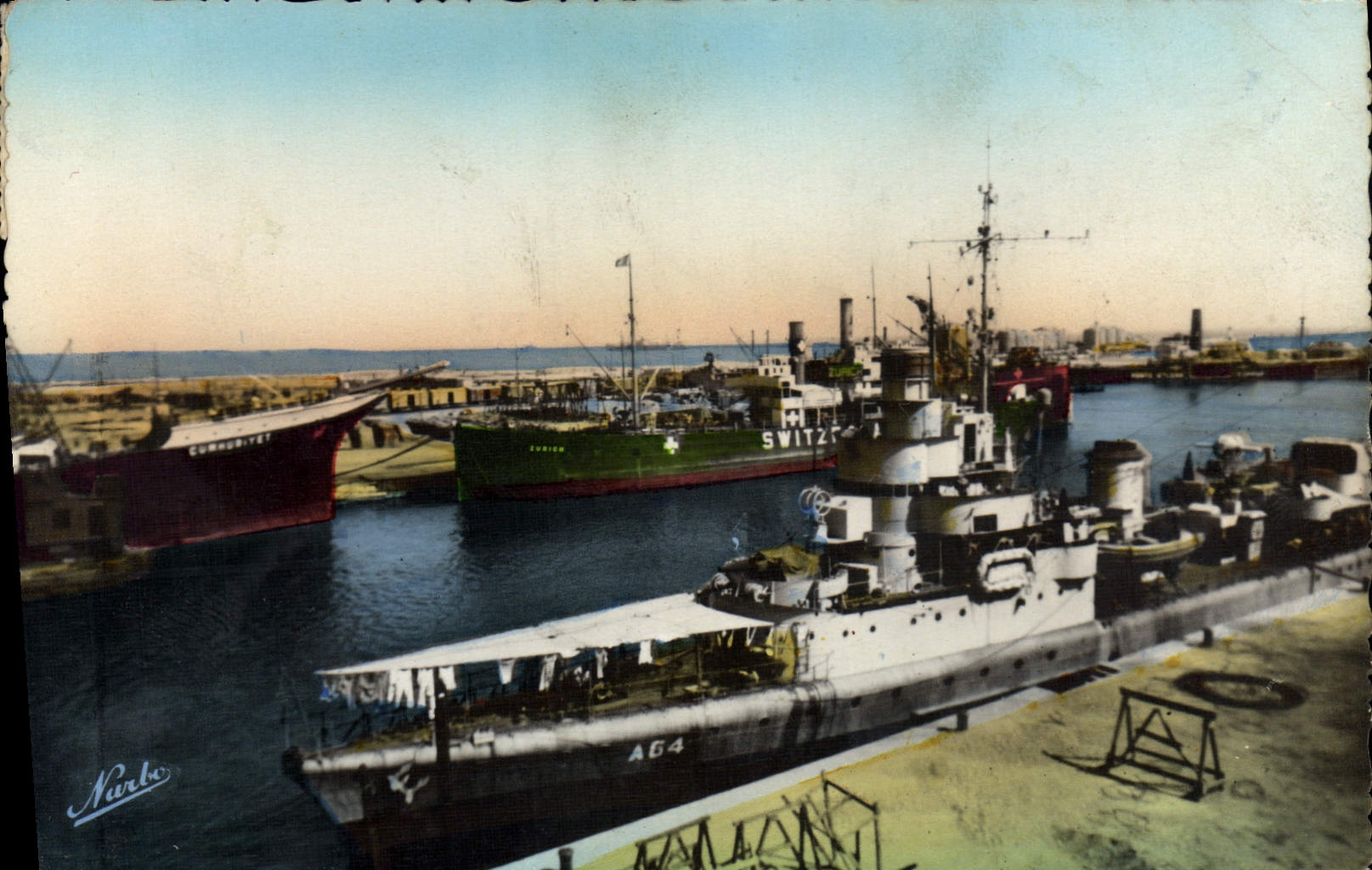 MODERN CARD Warship Sete quays of the Republic and Quays