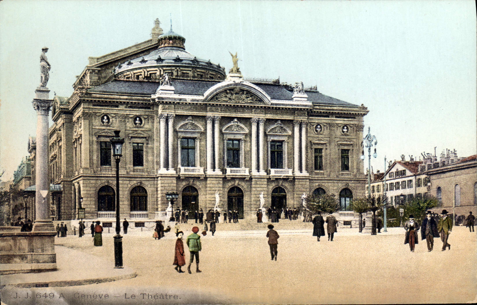 VINTAGE POSTCARD the Geneva theater