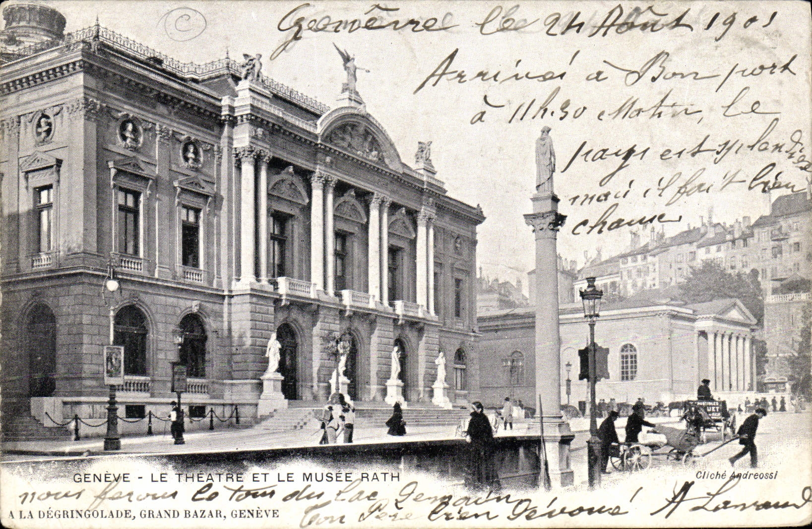CPA Geneve Le theatre et le musee Rath 