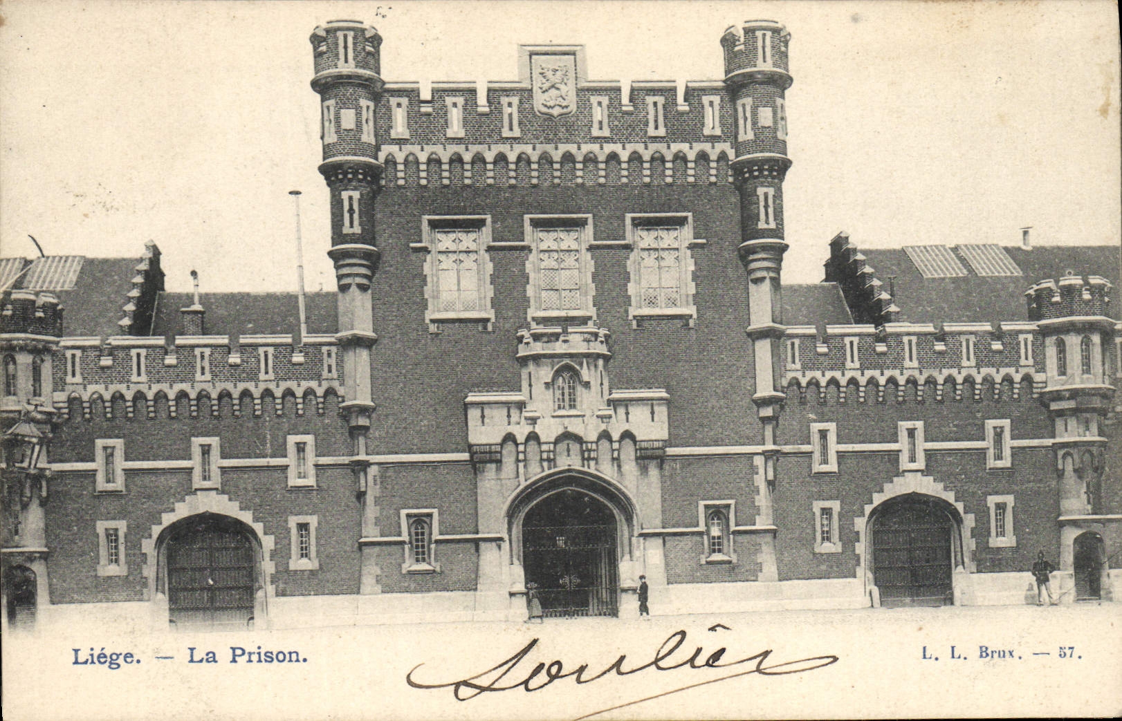 VINTAGE POSTCARD Liege Prison