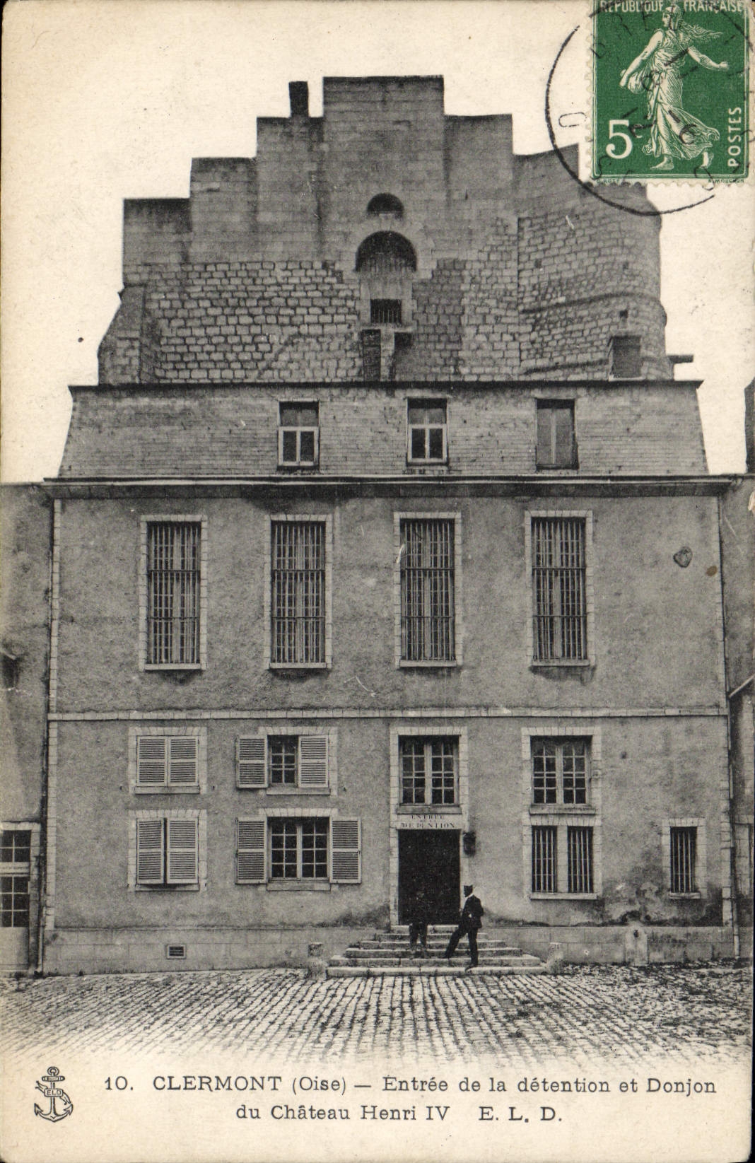 La prisión de Clermont de la POSTAL de la VENDIMIA entró de la detención y de la subsistencia del castillo Enrique IV