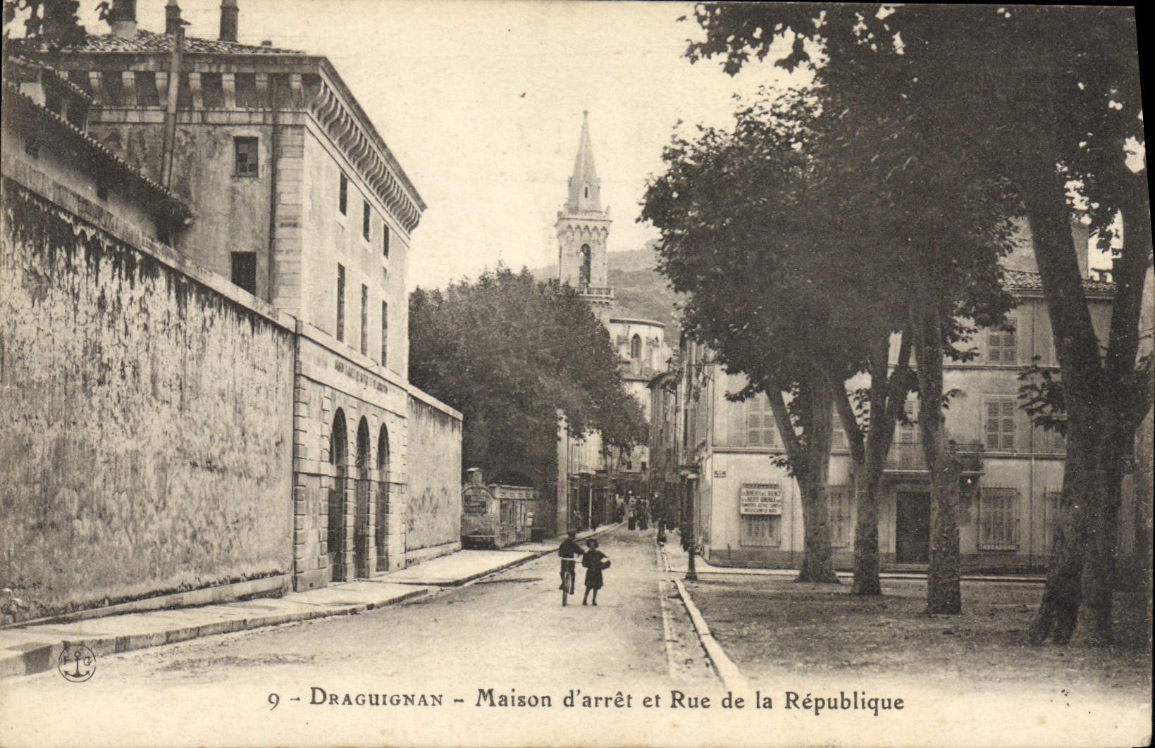 Prisión de Draguignan de la prisión de la POSTAL de la VENDIMIA y calle de la república