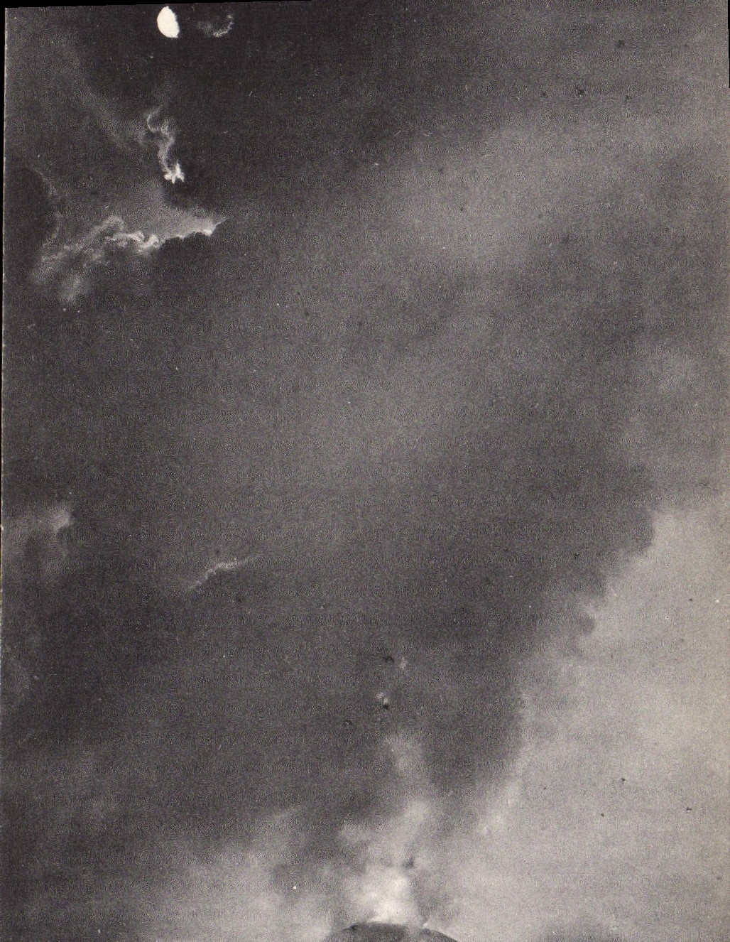 Laviche del correnti del volcán 1905 19 Giugno Pino di cenere E de la POSTAL de la VENDIMIA