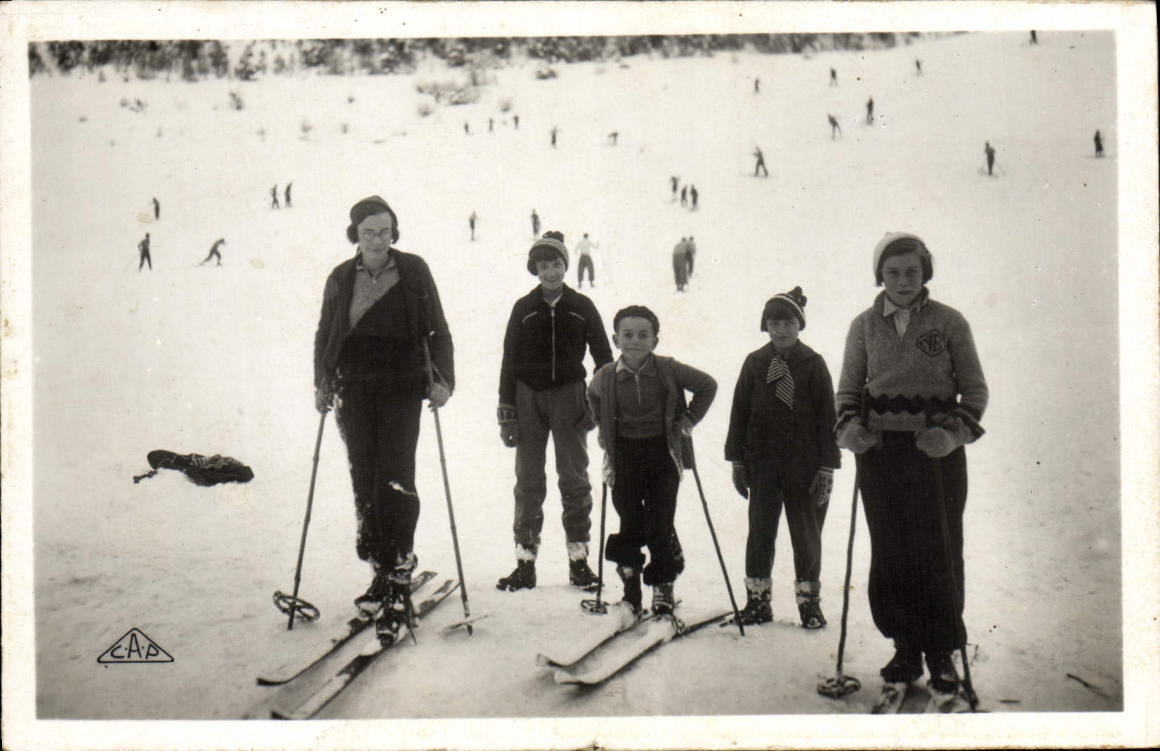 MODERN CARD Winter sports Ski Groups Enfants skiers