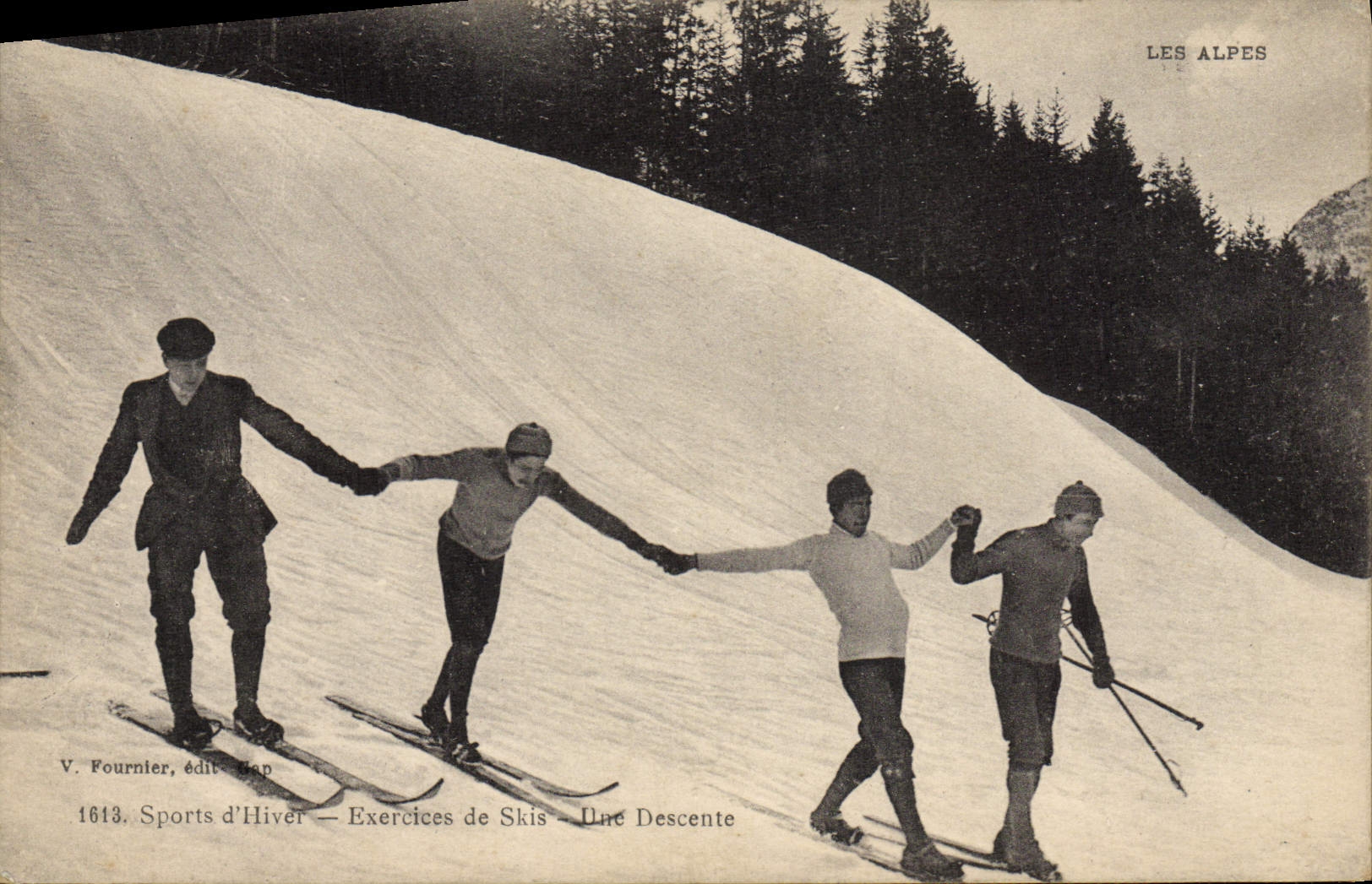 CPA Sports d'hiver Ski Exercices de skis Une descente