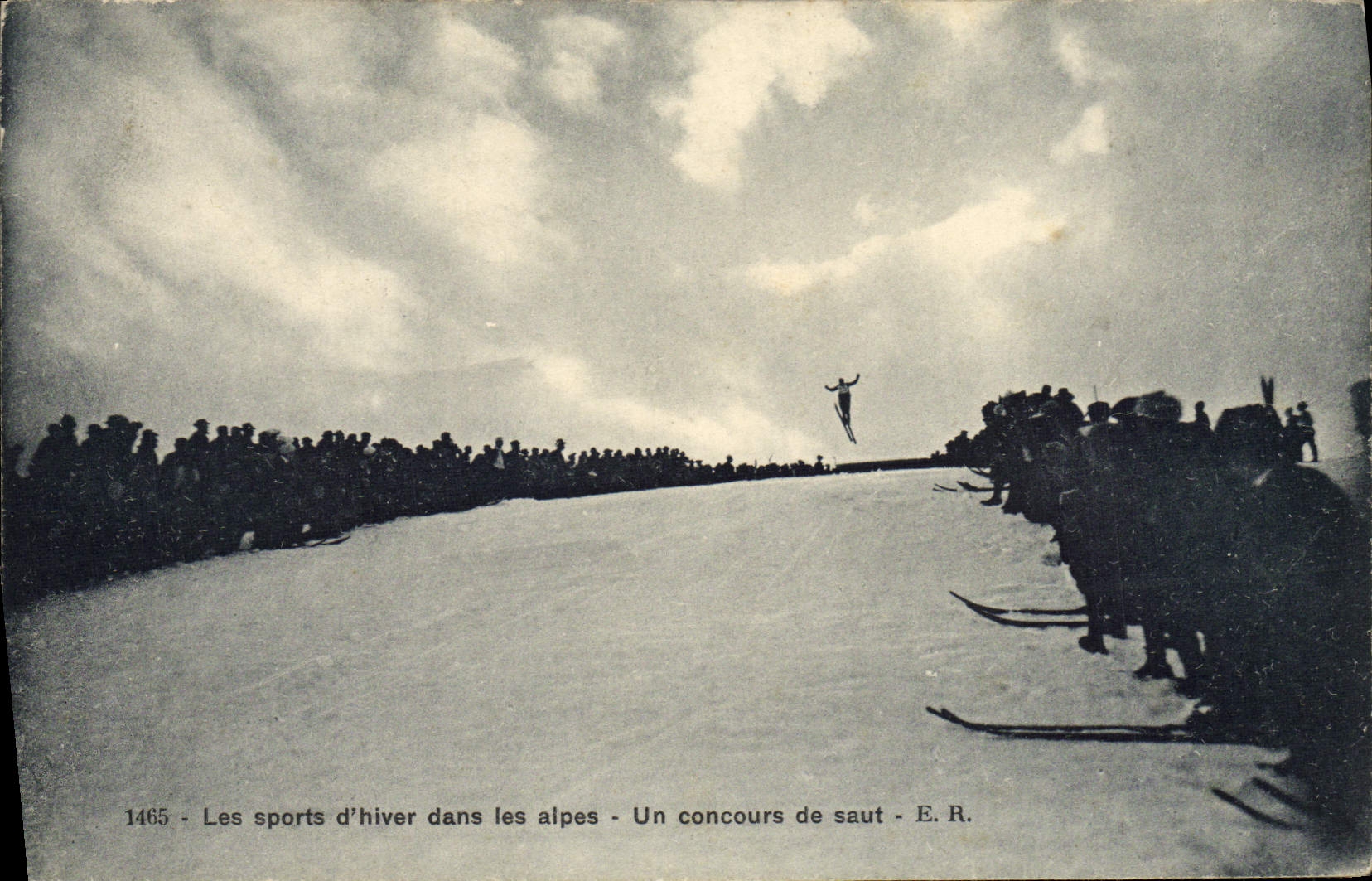 CPA Sports d'hiver Ski Dans les Alpes Un concours de saut