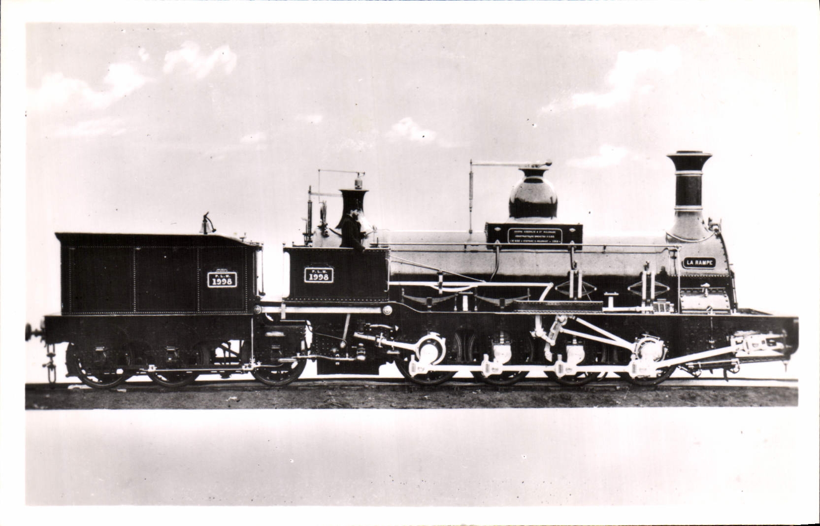 VINTAGE POSTCARD Train Engine 1998 the Slope Series 1998 1999 of Standard Company PLM Koechlin 34 Peugeot System