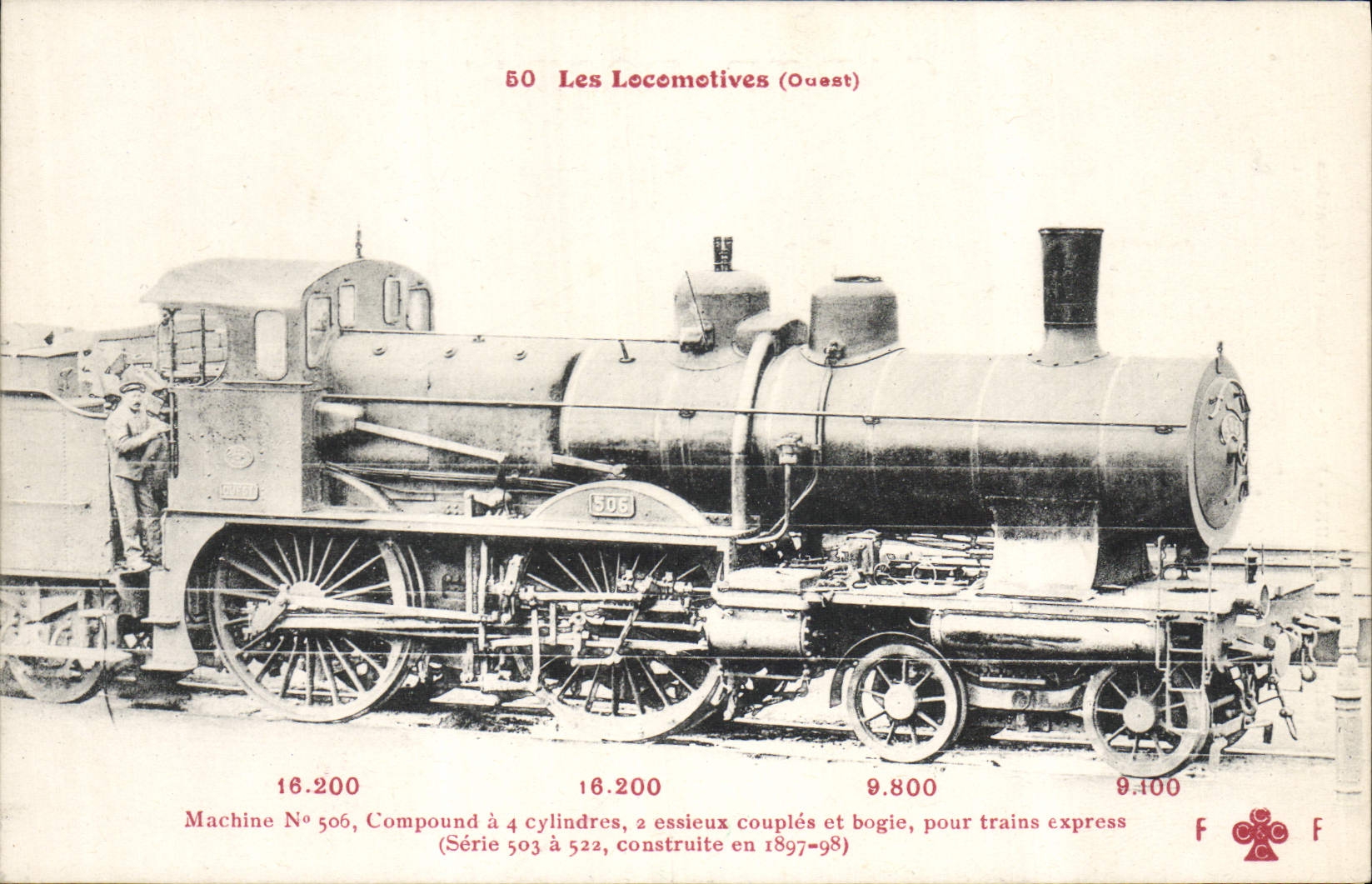 CPA Train Locomotive Machine 506 