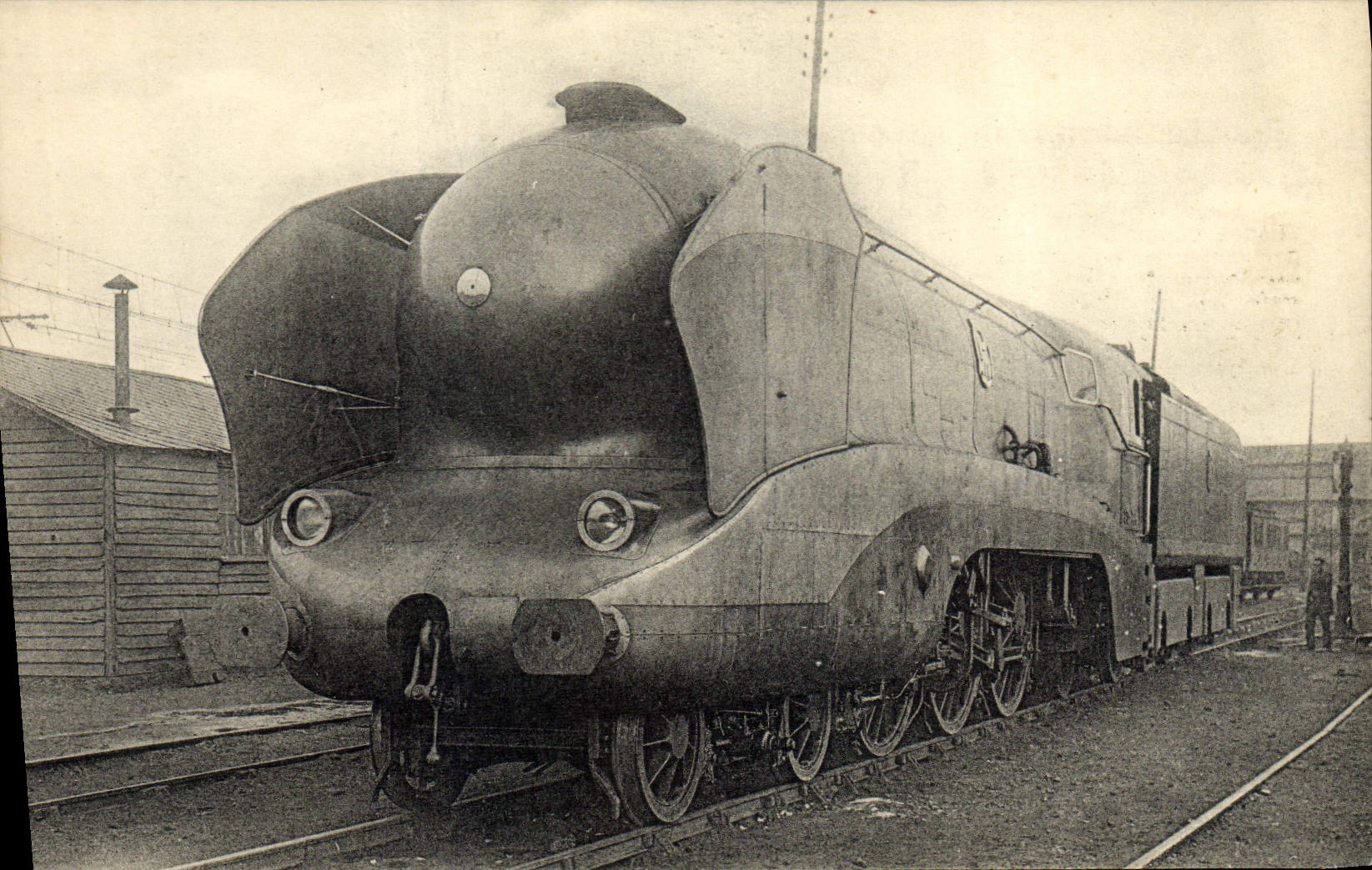 VINTAGE POSTCARD Train Engine of the Western south Machine 231. 726 has Houlet superheater