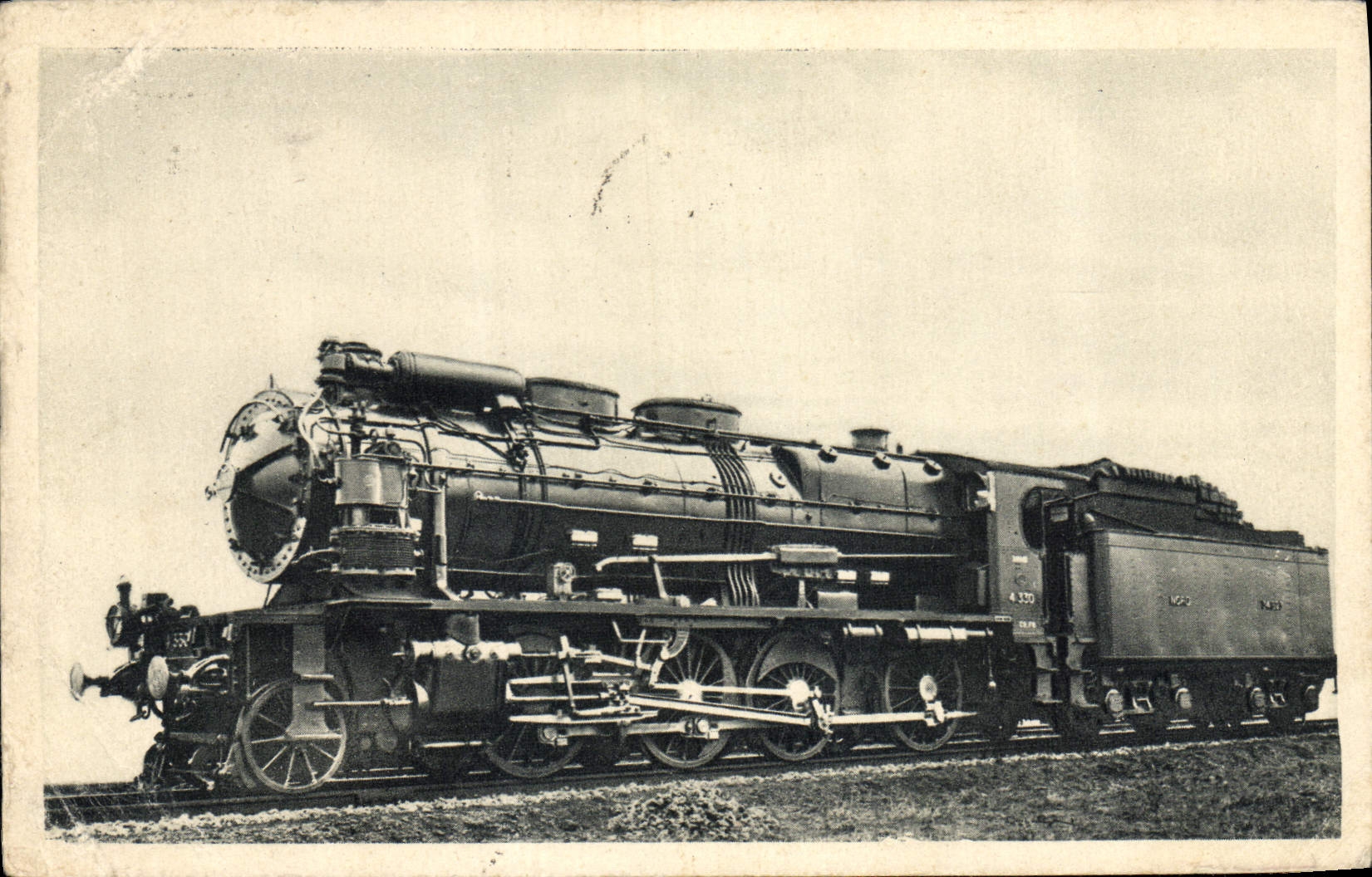 VINTAGE POSTCARD Train Engine Chemin de iron of North Consolidation series 4.061 4340