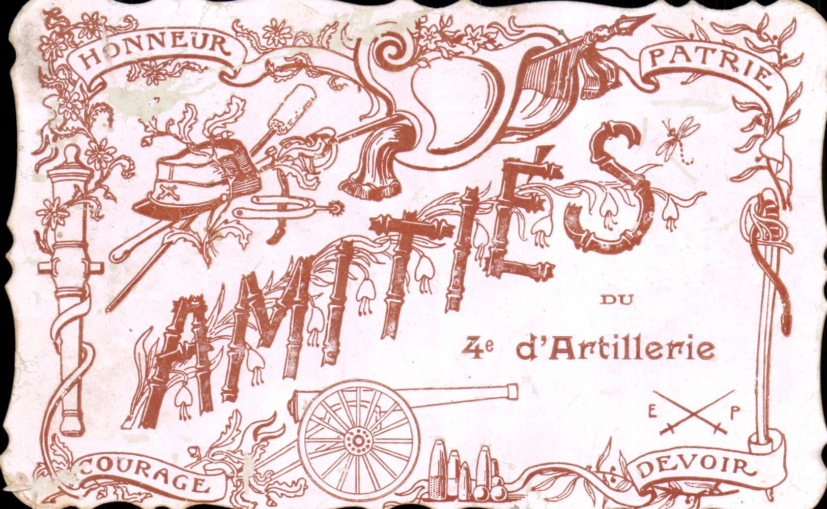 CPA Militaria Amities du 4eme d'artillerie 